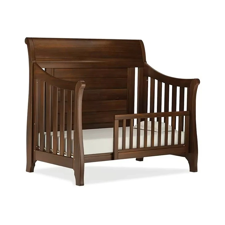 Wooden Sleigh Baby Crib factory